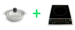 1300W Induction in Silver (Countertop) + Pot Combo