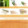 Bamboo Cutting Board with Sliding Draw Tray BPA-free Anti-bacterial Chopping Board