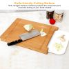 Bamboo Cutting Board with Sliding Draw Tray BPA-free Anti-bacterial Chopping Board