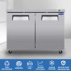 ORIKOOL 48" Commercial Under Counter Freezer 2 Door 14.1 Cu.ft Undercounter Work Top Freezers ETL Approved