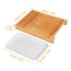 Bamboo Cutting Board with Sliding Draw Tray BPA-free Anti-bacterial Chopping Board