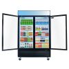 ORIKOOL Glass Door Merchandiser Refrigerator 44.7 Cu.ft Swing Door Commercial Display Refrigerators Merchandising Refrigeration with LED Top Panel