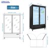 ORIKOOL Glass Door Merchandiser Refrigerator 44.7 Cu.ft Swing Door Commercial Display Refrigerators Merchandising Refrigeration